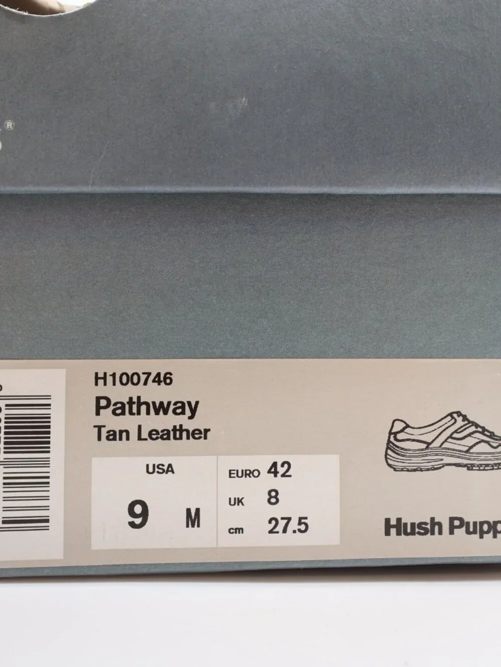 Hush Puppies Pathway Oxford 9 Tan Leather Comfort Vintage Y2K NOS